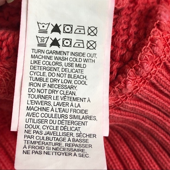 Lucky Lotus Coral Sweater Trim Zipper Hoodie Small - Picture 5 of 7